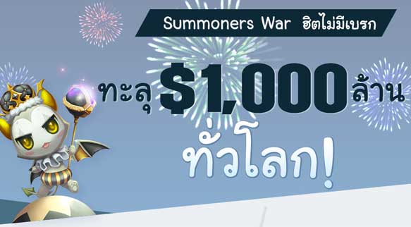 SUMMONERS WAR จาก COM2US กวาดรายได้ทั่วโลกกว่า 1 พันล้านดอลลาร์!