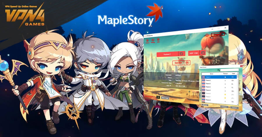 วิธีมุดไปเล่น Maplestory Global โดยใช้ VPN4Games