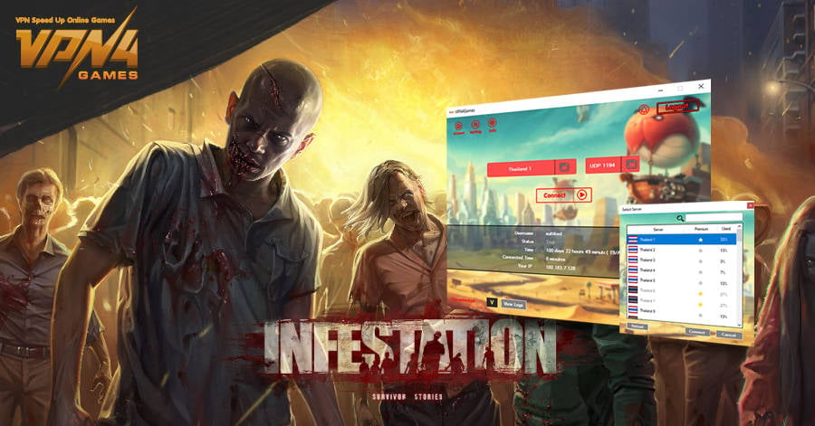 How to use VPN4Games for play Infestation Thailand